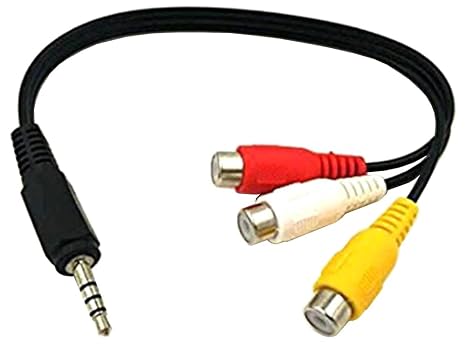 Wpeng 3.5mm 1/8" Male Plug to 3 RCA Female Adapter Cable, Adapter Connectors for AV,Audio, Video, LCD TV,HDTV - 10 inch(3.5M/3RCA F)