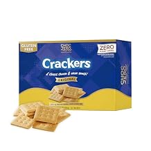 ChocZero Cheese & Onion Crackers Gluten Free, Keto Crackers, High Fiber, No Added Sugar, Low Carb Cheese Crackers, 8.5 oz Box