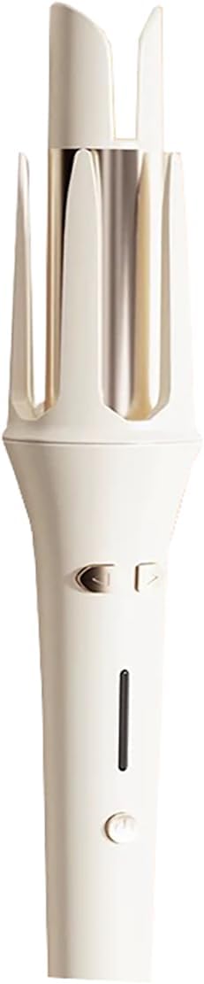 Automatic Hair Curler 4 Temperature & Timer Settings, Auto Shut-Off, Anti-Scald Rotating Curling Wand (White)