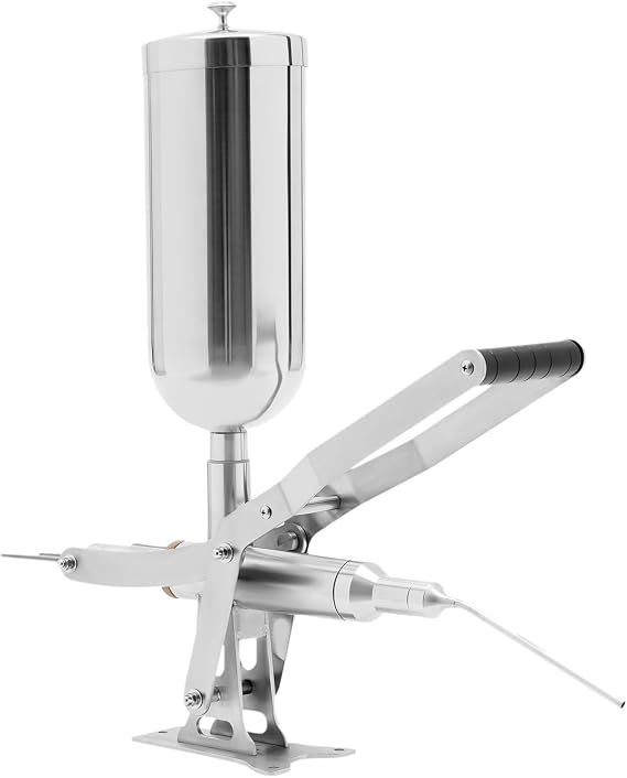 Churros Maker Machine, 5L Commercial Hand-Operated Donut Churros Filler Jelly Cream Filling Machine Stainless Steel Manual Dessert Filler Filling Machine for Kitchen Restaurant