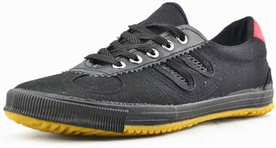 Martial Arts Shoes, Non-Slip Tai-Chi Shoes Canvas Wing Chun Shoes for Unisex,Black,45