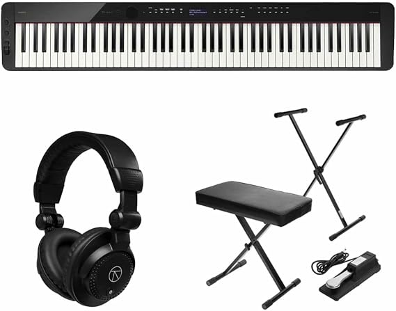 Casio PX-S3100 Privia 88-Key Digital Piano, Black with Accessories Kit