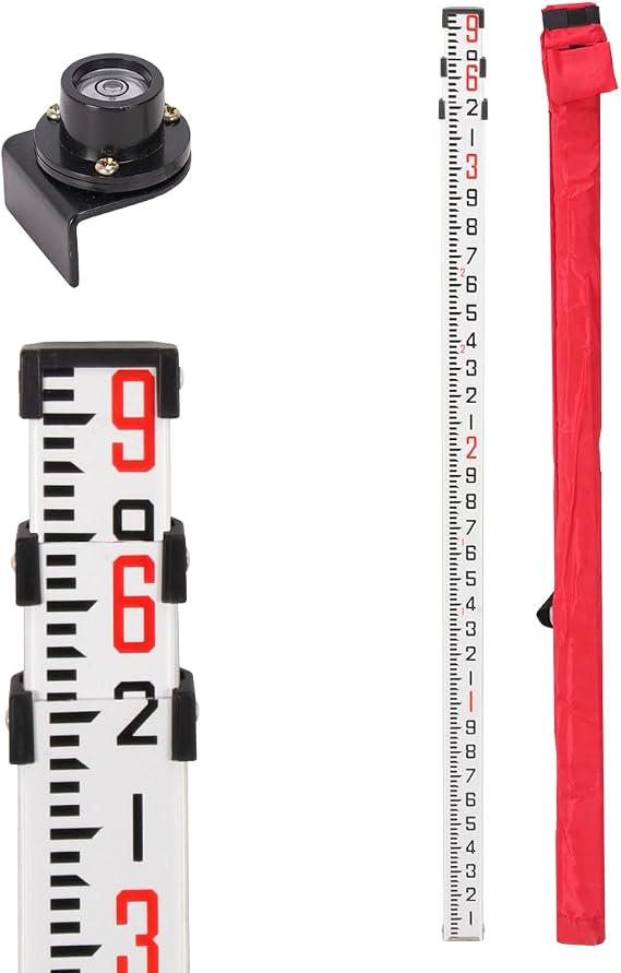 Aluminum Grade Rod - 10ths, With Carrying Case and Rod level (9 Foot)