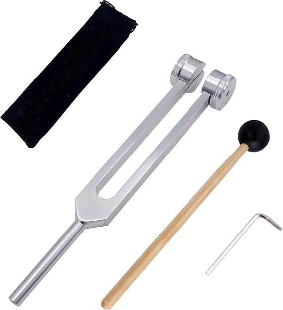CashBeat 128 Hz Weighted Tuning Fork, Medical for Healing, Sonic Slider