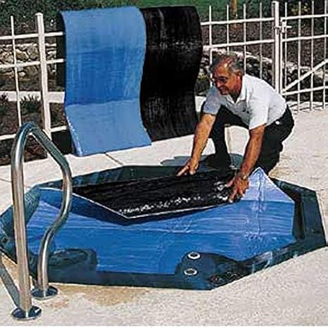 Floating Spa Cover Protector, 8x6, Blue-Black
