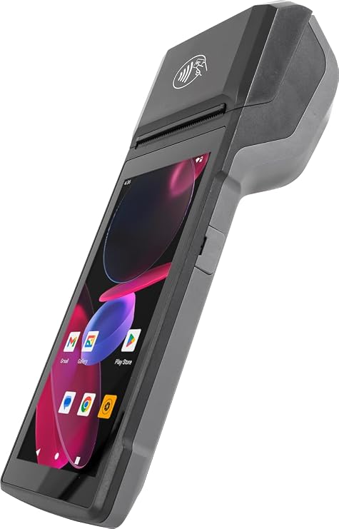 POS Android 14 Receipt Printer Android 14 and 58mm High Speed Thermal Printer 5.5ft Touch Screen Handheld POS with Barcode Scan 1D/2D/QR and NFC 3GB RAM+32GB ROM