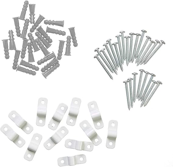 ClosetMaid 7561 Shelf Clips for Concrete Installation, 12-Pack, White