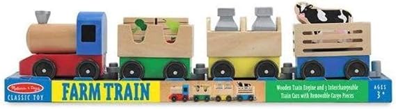 Melissa & Doug, Toy Wooden Farm Train