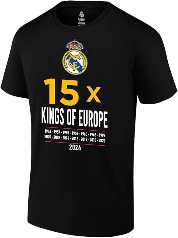 Icon Sports Men Compatible with Real Madrid Officially Licensed Soccer T-Shirt Cotton Tee -02