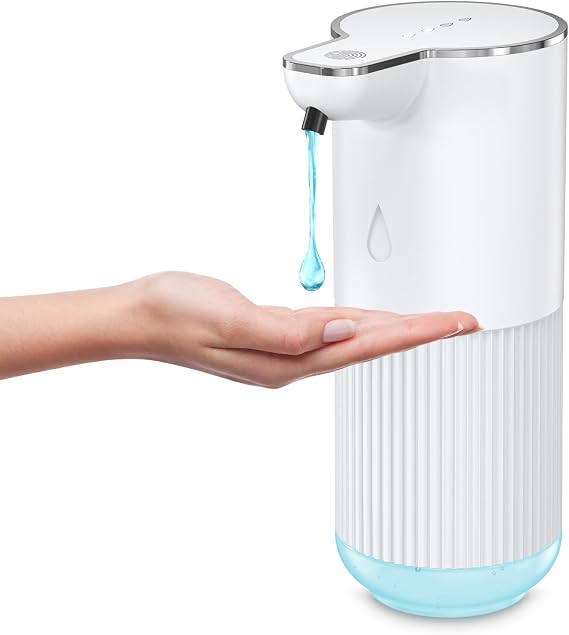 Upgraded 12oz Automatic Soap Dispenser, Hand Soap Dispenser IPX6 Waterproof, 4 Levels Adjustable Automatic Liquid Shower for Kitchen Bathroom