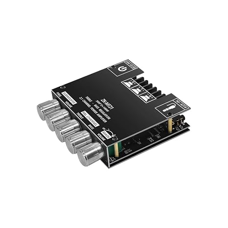 ZK-MT21 2.1 Channel Bluetooth 5.0 Audio Amplifier Board 50W X 2 +100W Mini Subwoofer Power Amp for DIY Bluetooth Speaker Home Theater