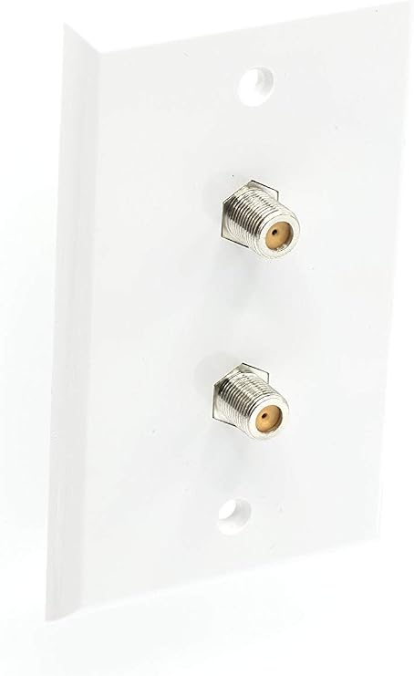 THE CIMPLE CO Dual Coaxial Cable Wall Plates with 2 Couplers - 4 PCS