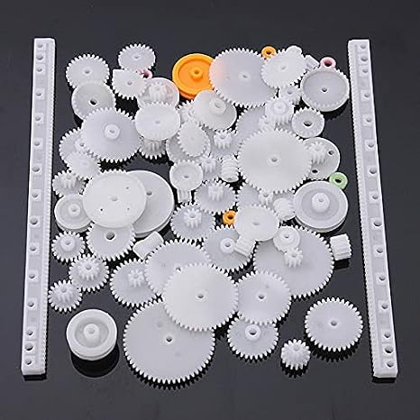robotistan 75 Parça Plastik Dişli Çark Seti (DC Motor - DIY - Hobi Seti)