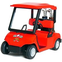 KinsFun - Golf Cart 412" Die Cast Metal Model Pullback Action Toy (Red)