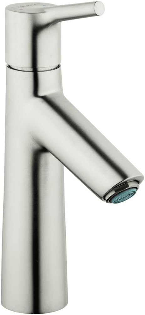 hansgrohe Talis S Modern Premium Easy Clean 1-Handle 1 9-inch Tall Bathroom Sink Faucet in Brushed Nickel, 72020821