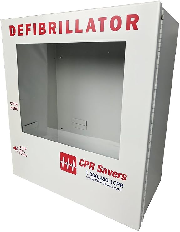 CPR Savers Surface Mount AED Defibrillator Cabinet (Without Alarm)