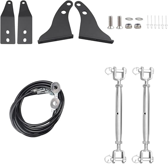 JK Limb Riser Adjustable Limb Risers Kit Through the Jungle Protector Obstacle Eliminate Rope, Engine Hood Protective Sub-line Branches Bracket Compatible with JK JKU Sport Sahara Rubicon X 07-18