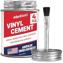 [4 oz] Vinyl Cement Glue - Super Glue for Inflatables - Waterproof, Fast-Setting, Flexible Bond for Pool Liners, Vinyl Fabrics, Tent, and Tarps