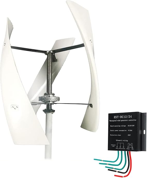 20000W with Controller AC 12V 24V 48V Wind Turbine Generator Kit, 3 Blades Lantern Wind Turbine Generator Vertical Axis Wind Power for Home Boat Marine,220v
