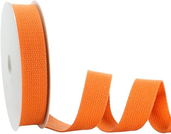 Trimz Cotton Webbing – Orange – 30mm x 5m
