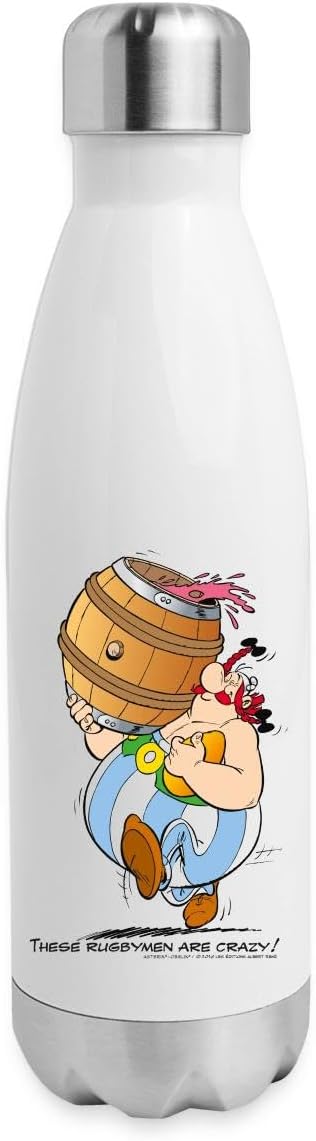 Asterix & Obelix Rugbymen 17 oz Insulated Stainless Steel Water Bottle