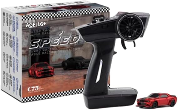 Turbo Racing RC Mini Racing Car, Turbo Racing C75 2.4Ghz 1/76 Mini Electric RWD Desktop Drift Car (RTR Version)