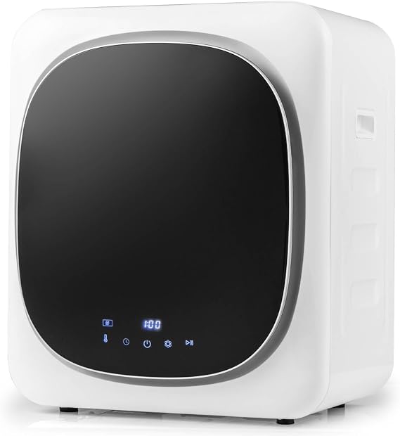 COSTWAY 4kg Vented Tumble Dryer, 800W Compact Laundry Dyer with Deodorize, Smart Mode, 4 Temp Settings, 6 Timer, Stainless Steel Tub & LED Touch Screen, Front Load Clothes Dryer Machine [Energy Class C]