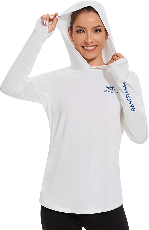BASSDASH Women's UPF 50+ Long Sleeve Fishing Hoodie Shirt