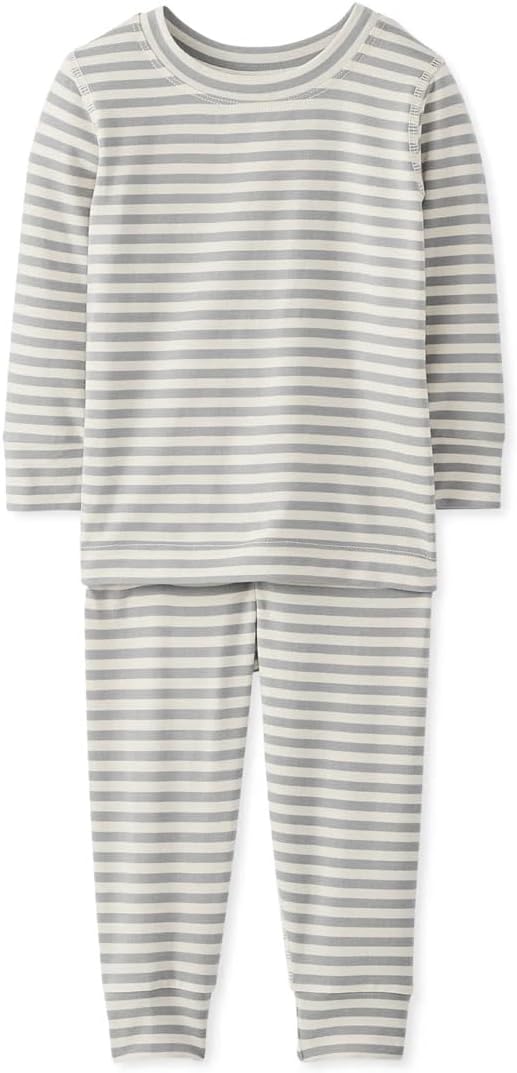 Hanna Andersson Unisex Kids Striped Long John Pajama Set in HannasoftTM (Infant/Toddler/Little Kid/Big Kid)