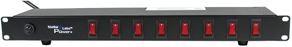 1U Rack Mount Outlet Strip 8 Switched Outlets
