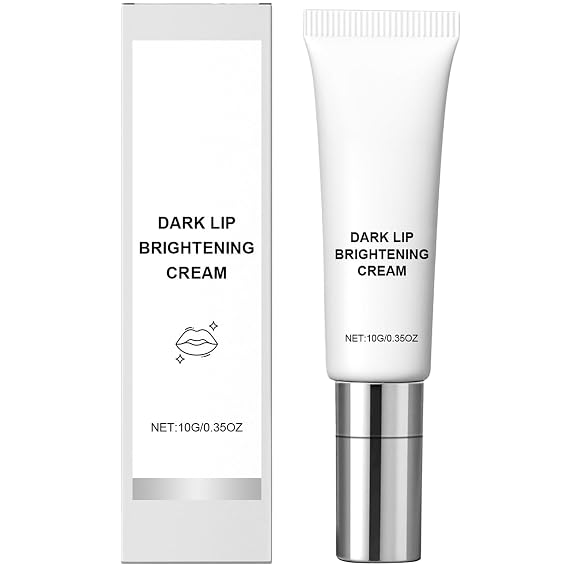 Dark Lips Brightening Cream, Lip Lightening for Dark Lip Treatment Lip Scrub for Smokers, Dry and Uneven-Toned Lips, Lip Lightening Gloss Lip Brightener Restores Natural Natural Pink Tone, 0.35oz