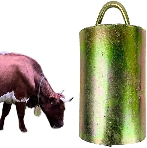 Cow Bells Alloy Thickened Sheep Cow Horse Camel Anti-Theft Accessories Bell Cattle Farm Animal Loud Bell for Outdoor Stock Farm (L)