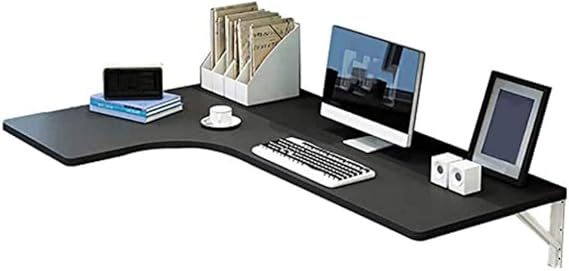 Corner Folding Computer Table, Wall-Mounted Drop-Leaf Table, L-Shaped Desk, Dining Table Study Desk Double Support Side Table,A-1207050cm