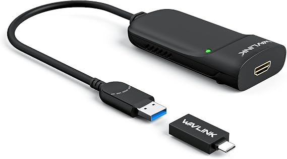 WAVLINK USB 3.0/USB C to HDMI Universal Video Adapter, Displaylink HDMI Adapter Supports up to 6 Monitor, Compatible with Windows 11/10, MacOS (M1-M5 Mac,New Mabook Neo), ChromeOS