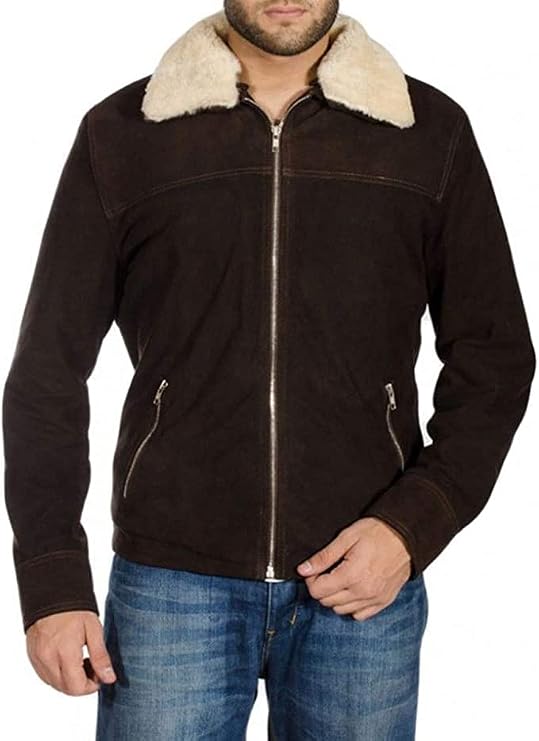 Walking Dead Rick Grime Jacket Dark Brown Real Suede Leather Jacket