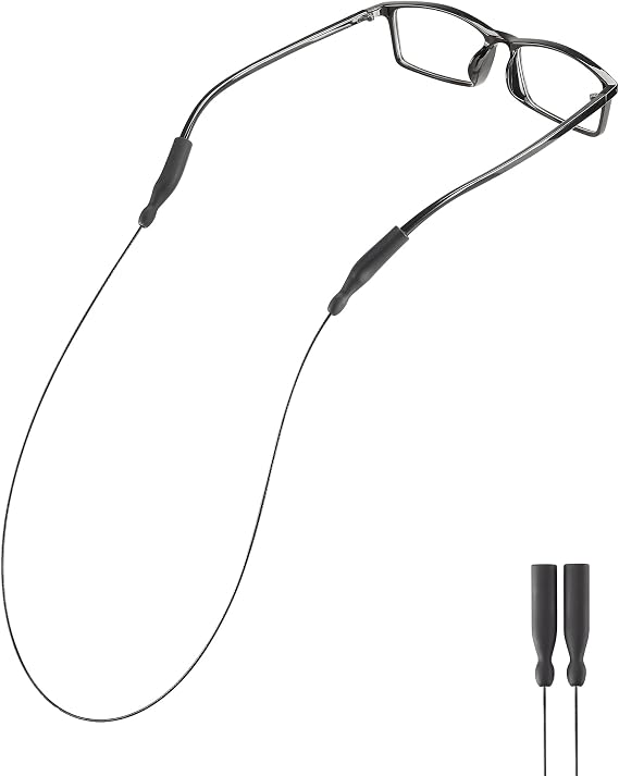 Glasses Straps - Sunglasses Strap Eyewear Retainer Eyeglasses Straps Eyewear String Holder Sunglass Leash Kit around Your Neck for Man, Woman, Kids (1pcs Black)