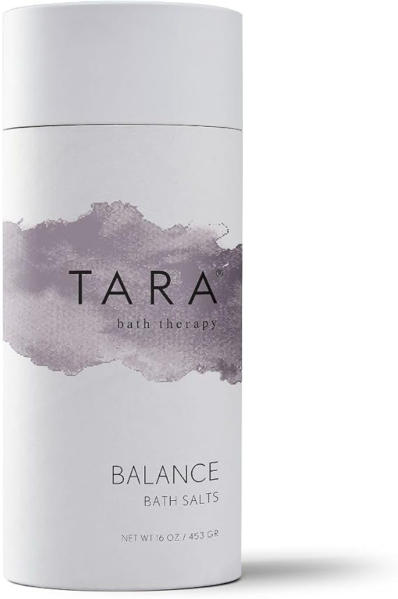 TARA Spa Therapy Balance Bath Salts Harmonizing Aromatherapy Soak with Vetiver & Ylang Ylang, 100% Pure Essential Oils, 16 oz