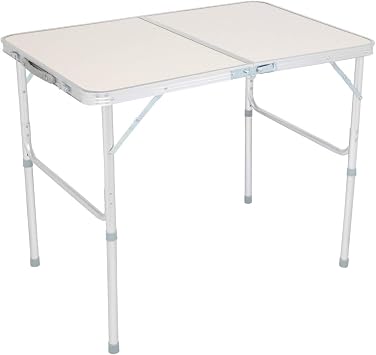35.43 Folding Table,Portable Multipurpose Folding Table Home Use Aluminum Alloy Foldable Desk White, for Family Reunions, Picnics, Camping Trips, Buffets Or Barbecues,White