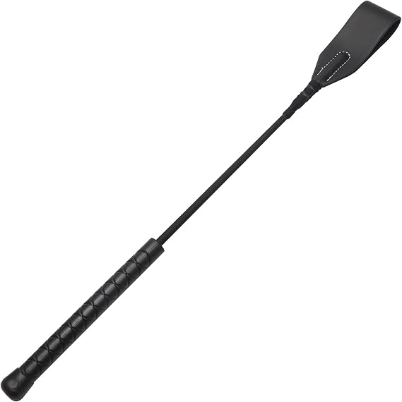 Coolrunner 18 inch Riding Crop for Horse Horse Whip with PU Leather | Equestrianism Horse Crop Double Slapper Horse Whip Black Crops for Horses