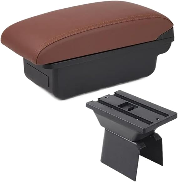 Armrest Box For Ford For Fusion 2002-2012 For Fiesta Mk5 2002-2008 Car Armrest Center Storage Box With USB(A6 brown No USB)