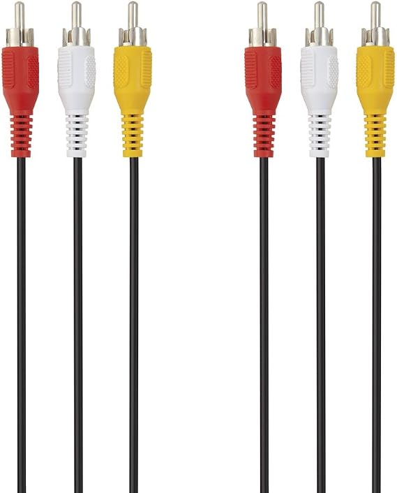 Belkin BLK-F3Y083bf2M AV,3xRCA,M/M Nikel Kablo, 2m, Siyah