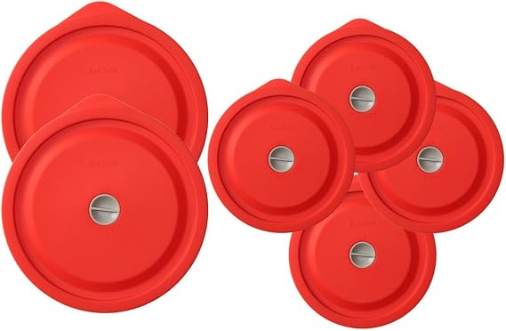 Lids Replacement for Pyrex 7402-PC 7 Cup and 7200-PC 2 Cup 6 Pack Set