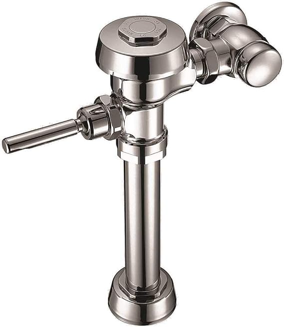 Sloan 111 Manual Water Closet Flushometer, 1.28 GPF, Polished Chrome, DFB | Flushometer valve, Fixture Connection Top Spud, Single Flush, Sloan Exposed Manual Water Closet Flushometer 3780018