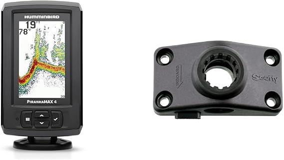 Humminbird PiranhaMAX 4 Fish Finder with Scotty Locking Mounting Bracket