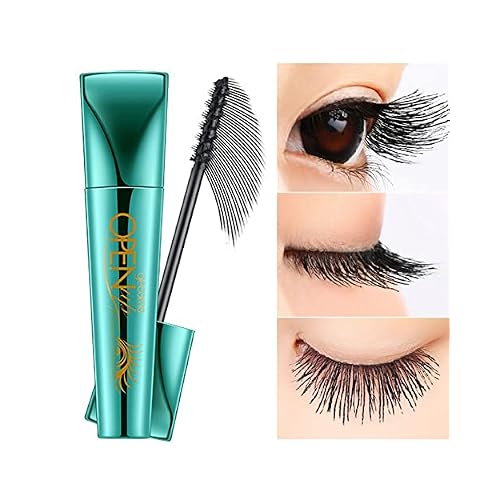 GECOMO Mascara Lash 4D Mascara Waterproof Fiber Mascara Liquid Lash Mascara Thick Eyelash Long Lasting Smudge-Proof with 360 Degrees Spiral Brush Black Set