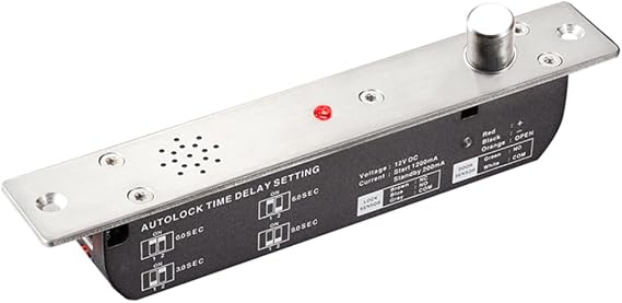 UHPPOTE Electric Bolt Lock with Voice Prompt Function 12VDC Fail Secure NO Mode