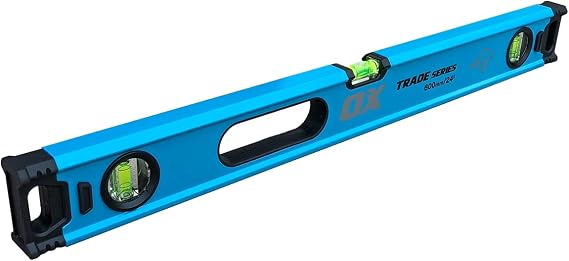 OX Trade Box Spirit Level 900mm, Magnified Vials, Shock End Caps