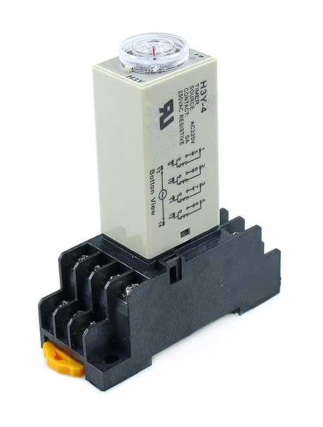 H3Y-4 0-10M Power OnTime Delay Relay Timer DPDT 14Pins H3Y-4 DC12V DC24V AC110V AC220V (Size : AC220V)