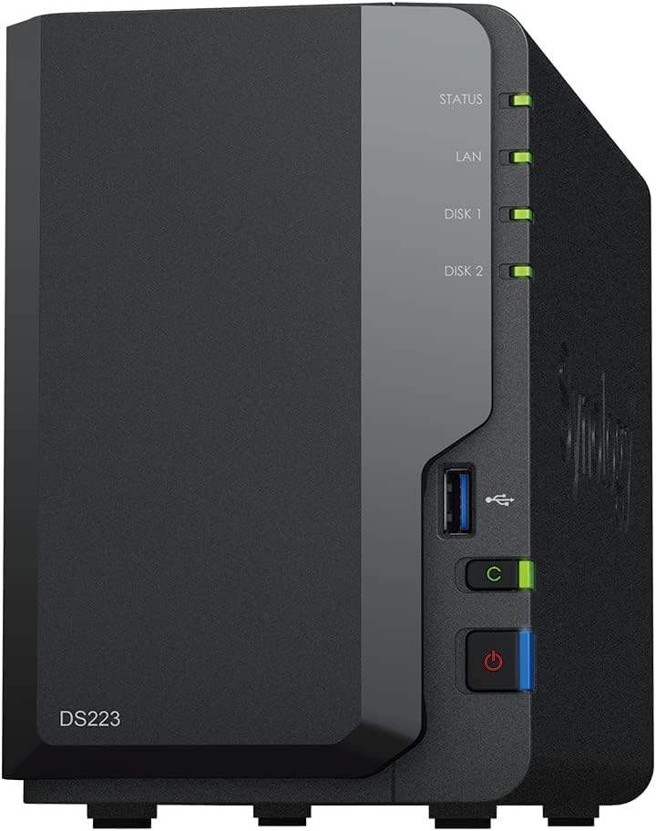 Synology 2-Bay NAS DS223 Diskless Black