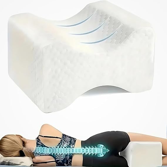 Visco Ortopedik Bacak Arası Yastığı – Hamileler İçin Destek Minderi | Bel, Bacak ve Kalça Ağrısı İçin Uyku Yastığı | Yıkanabilir Kılıflı Ergonomik Diz Arası Yastık